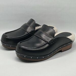 Brunello Cucinelli Beaded Shearling & Leather Clogs size 39